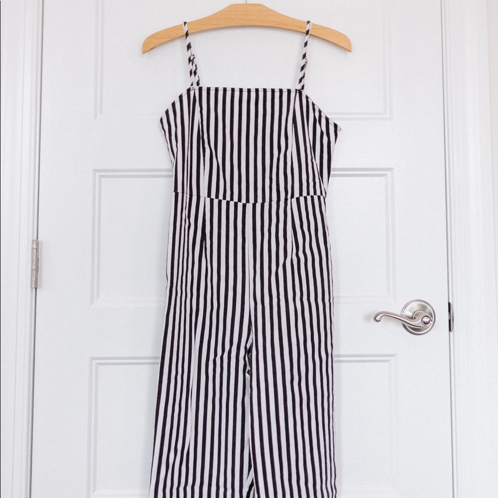 Urban outfitters striped jumpsuit